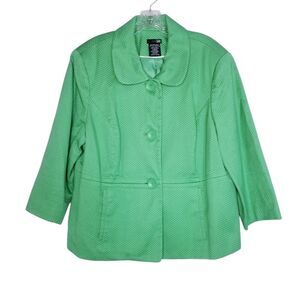 EAST 5th Women's 18 W Blazer Spring Green Button Jacket Career Old Money